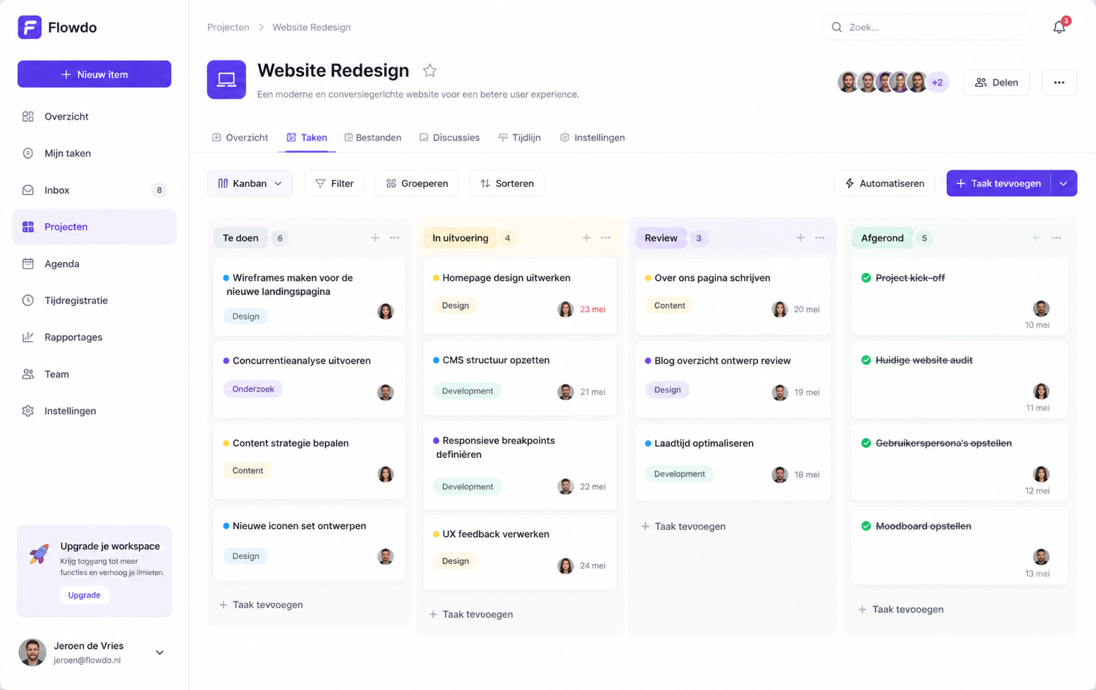 UseWorkflowPro Kanban board